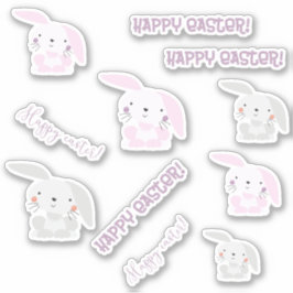 Adesivo Felz pascoa! Cute Easter Bunnies Kids'