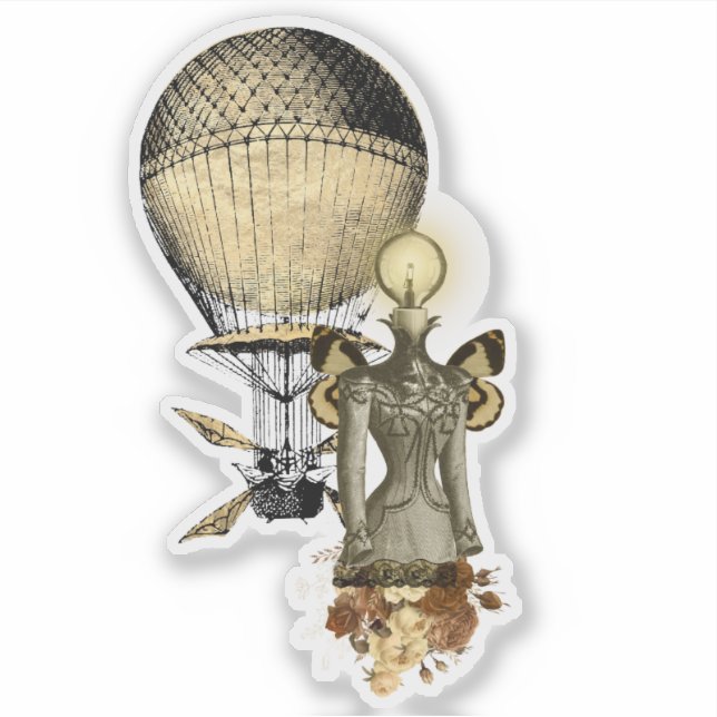 Adesivo Fêmea Vapor e Máquina Voadora (Frente)