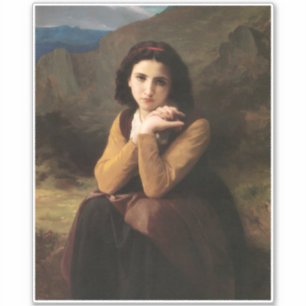 Adesivo Femme Mignonne de Jovem Mulher por Bouguereau