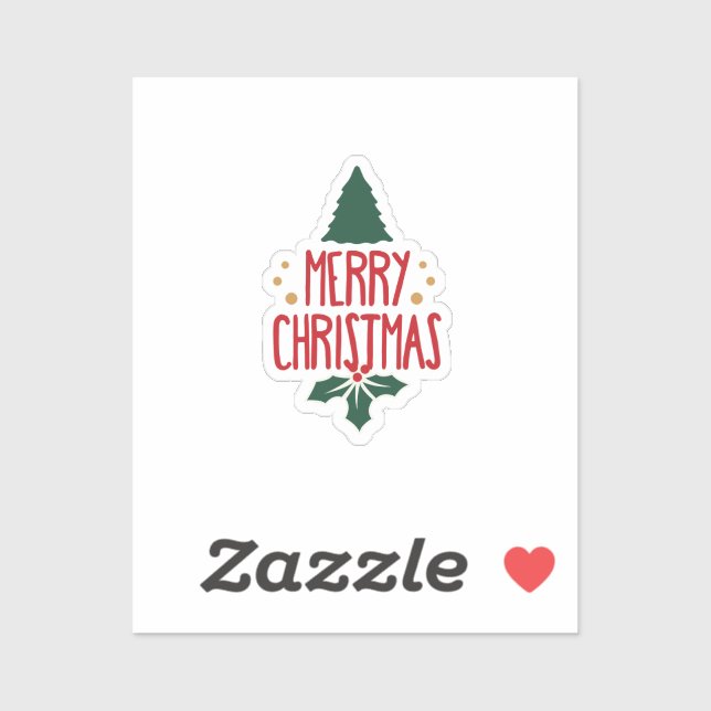 Adesivo Feriado de natal de natal bonito (Folha)