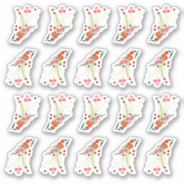 Adesivo Feriado Floral de Natal Elegante