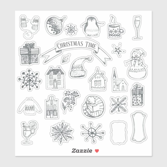 Adesivo Feriados de Natal Diário de Inverno (Folha)