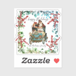 Adesivo Feriados Felizes Personalizados - Rustic Vintage E