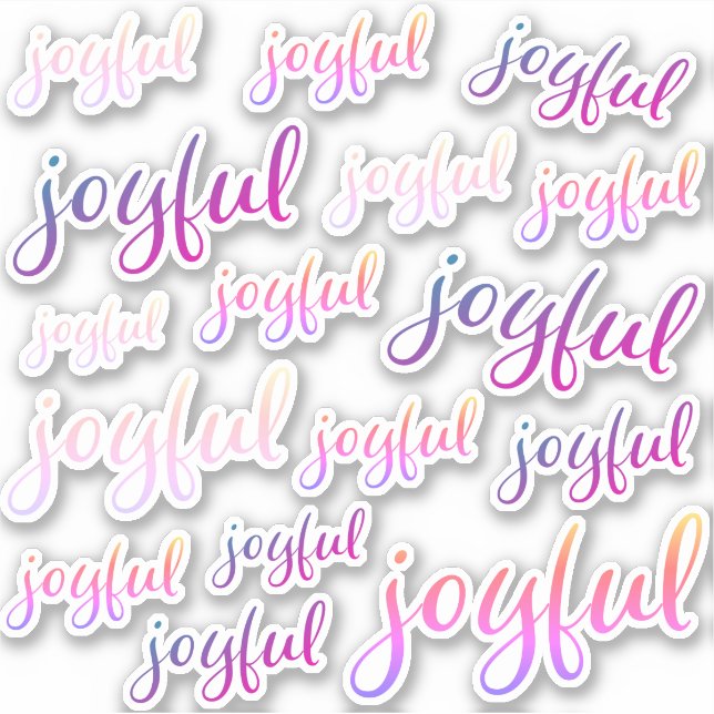 Adesivo Feriados Meninos Coloridos Colorido de Script Rosa (Frente)