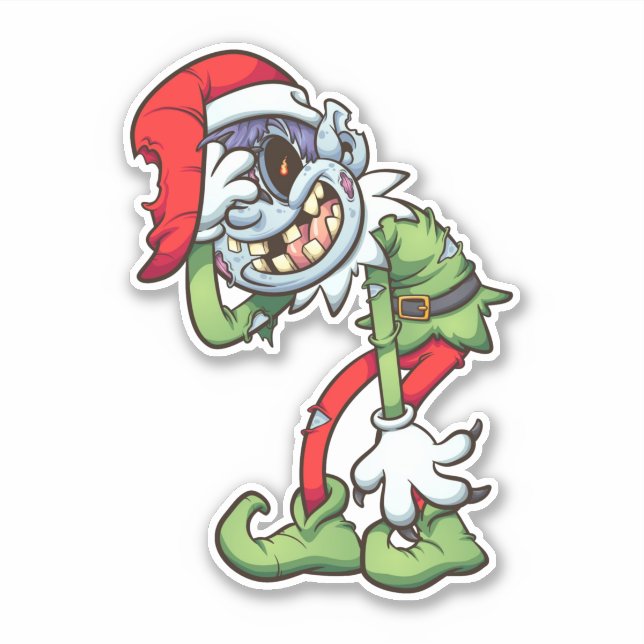 Adesivo Feriados Zombie - Elf (Frente)