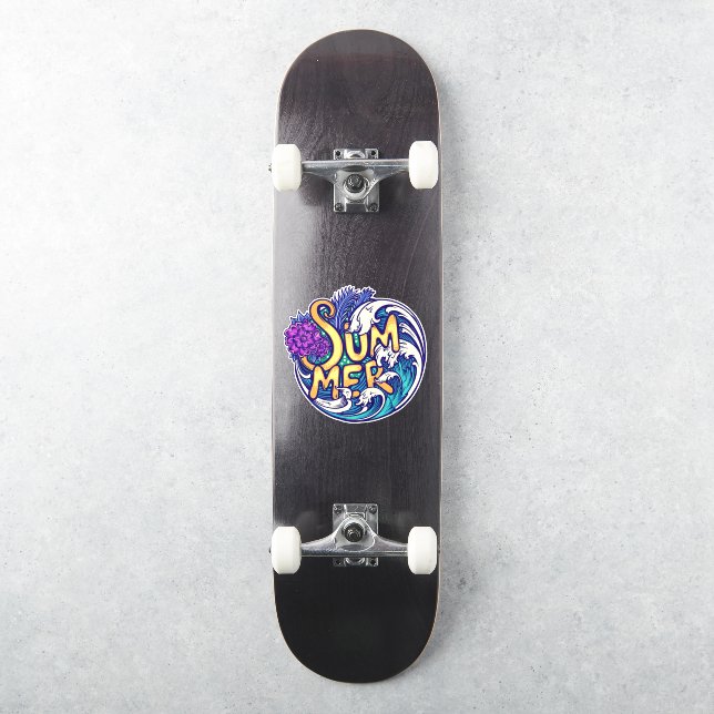 Adesivo Férias Tropicais de Praia de Verão (Skate)