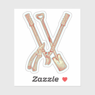 Adesivo Ferramentas de jardinagem