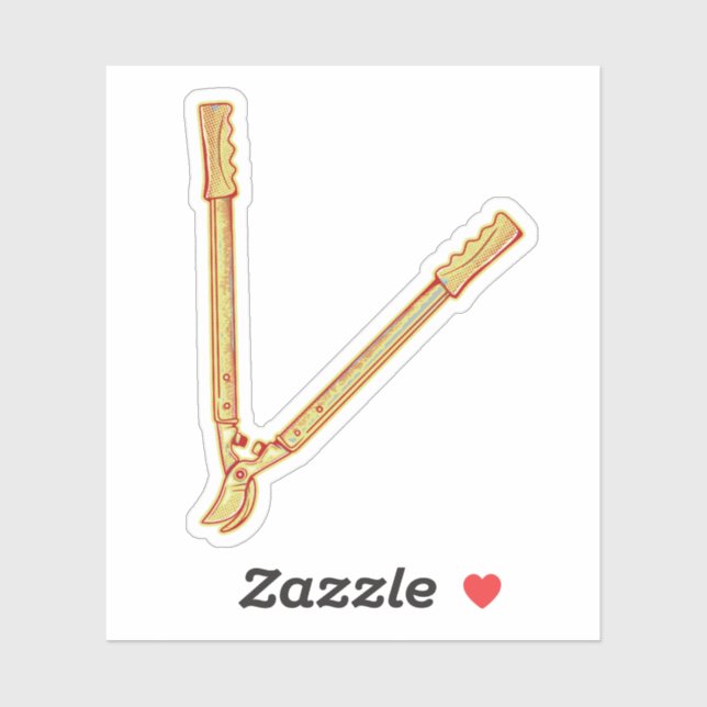 Adesivo Ferramentas de jardinagem Loppers (Folha)