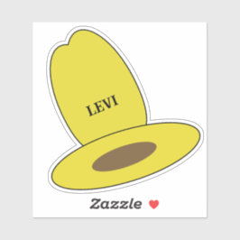 Adesivo Festa de aniversário de chapéu de cowboy