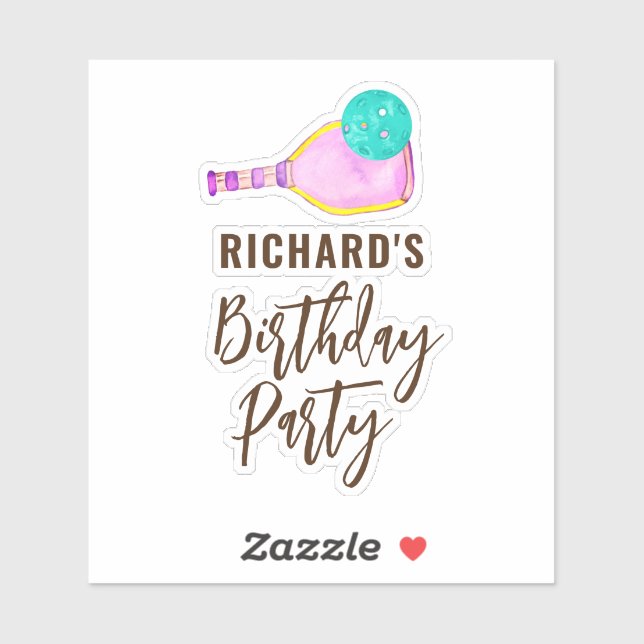 Adesivo Festa de aniversário Luminosa do Tema de Aquarela