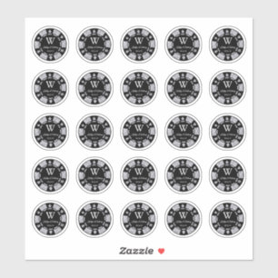 Adesivo Festa de casamento de Chip Casino de Silver Glitte