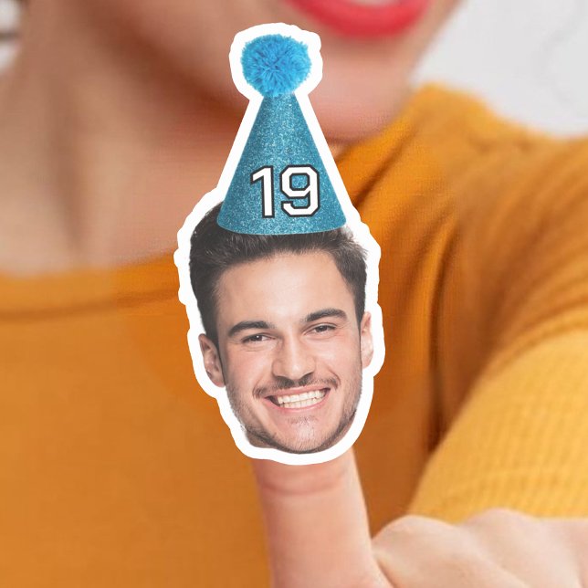 Adesivo Festa de Foto Personalizada Faces, que Aniversário (Criador carregado)