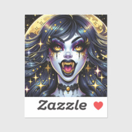 Adesivo Festa de Halloween do Vampiro do Estilo de Livro