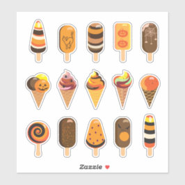 Adesivo Festa de Halloween "Tratar ou Trick", Sorvete gost