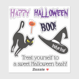 Adesivo Festa de Halloween "Tratar ou Trick", Sorvete gost