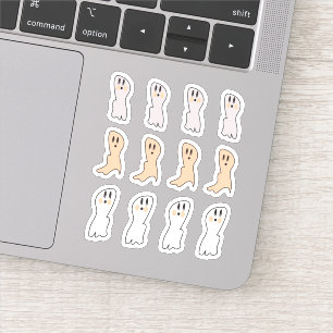 Adesivo Festa do Dia das Bruxas Brancas do Fantasma Tan