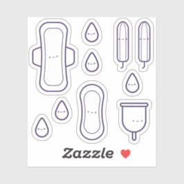 Adesivo Festa do Primeiro Período do Pad-Tampon de Raparig