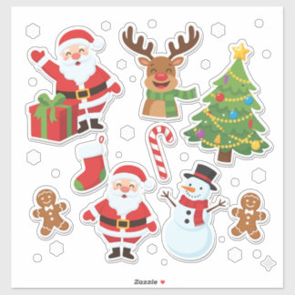 Adesivo Festive Christmas Sticker Collection: Santa