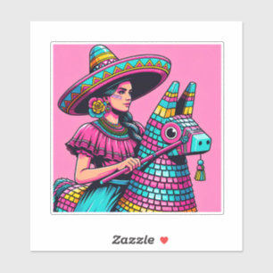 Adesivo Festivo Fiesta Piñata Party Sticker