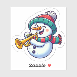 Adesivo Festivo Snowman Trumpeting Cheerly