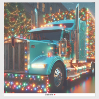 Adesivo  Festlicher Weihnachts-LKW mit Lichtern