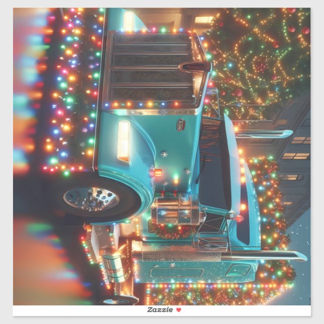 Adesivo  Festlicher Weihnachts-LKW mit Lichtern (Folha)