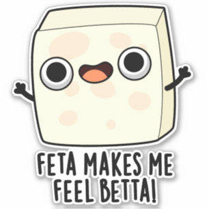 Adesivo Feta Me Faz Me Sentir Melhor Piada de Queijo Engra