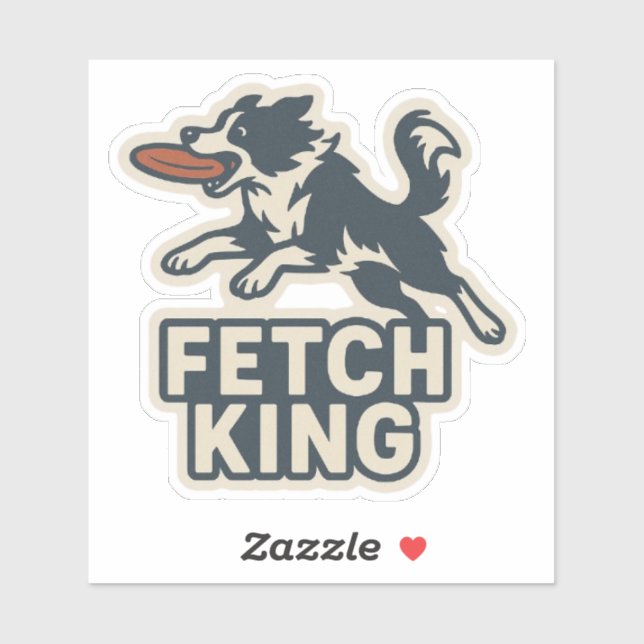 Adesivo Fetch King Dog (Folha)