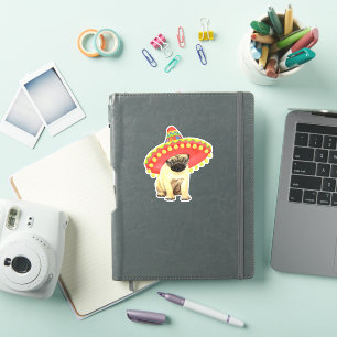 Adesivo Fiesta Pug Vinyl Sticker