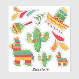 Adesivo Fiesta Watercolor Stickers