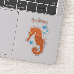 Adesivo Figura de desenho animado das bolhas de laranja-ac