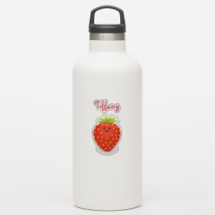 Adesivo Figura de desenho animado de morango kawaii