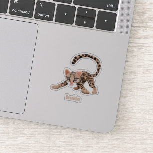 Adesivo Figura de desenho animado de ocelot bonito