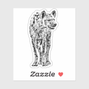 Adesivo Figura manchada do cheio da hiena