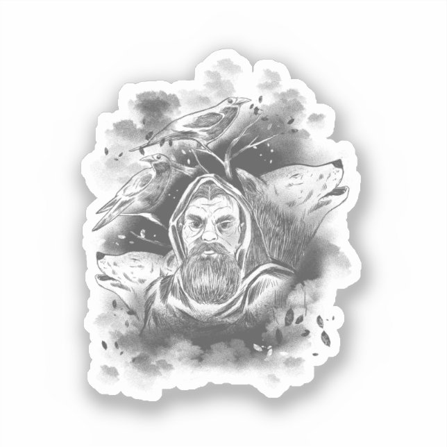 Adesivo Figura oculta escura nas sombras do lote de tinta (Frente)