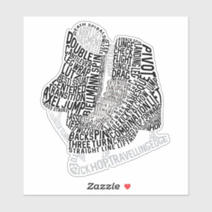 Adesivo Figura Skates Palavra Arte Ice Sking