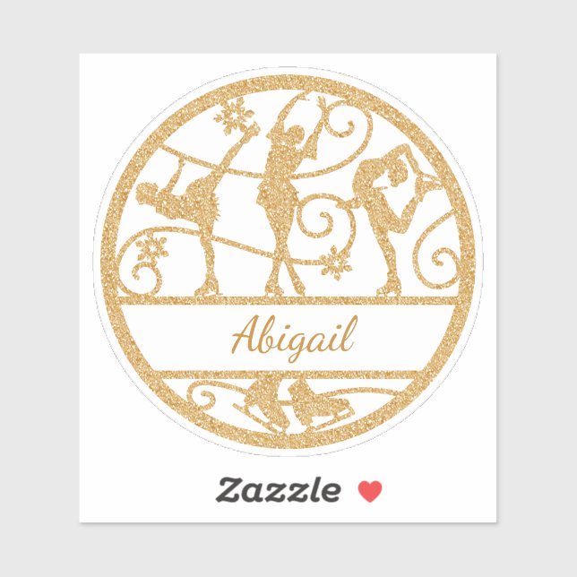 Adesivo Figura Skating Custom Name Vynil (Folha)