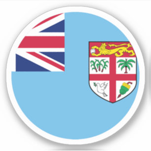 Adesivo Fiji Flag Round Sticker