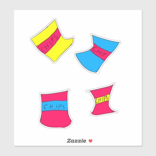 Adesivo Filbert's different varieties of chips stickers  (Folha)