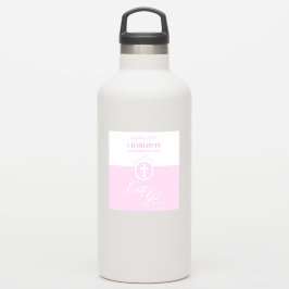 Adesivo Filha de Deus Personalizada do Batismo Rosa Crianç