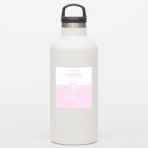 Adesivo Filha de Deus Personalizada do Batismo Rosa Crianç