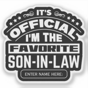Adesivo Filho Político Favorito Personalizado Oficial Famí