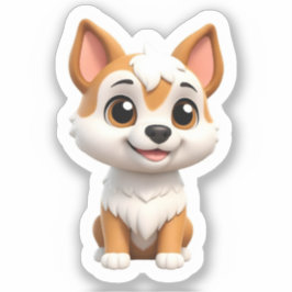 Adesivo Filhote Curioso de Shiba