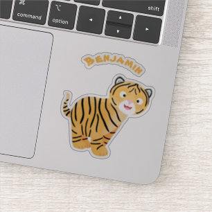 Adesivo Filhote de tigre feliz e fofo desenho animado