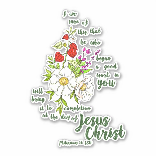 Adesivo Filipenses 1:6 (Frente)