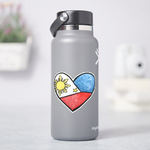 Adesivo Filipinas Flag Heart Art Filipino Pride Pinay   