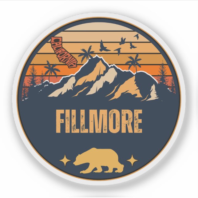 Adesivo Fillmore, Califórnia (Frente)