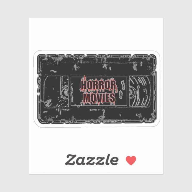 Adesivo Filmes de terror VHS Black Red Sticker (Folha)