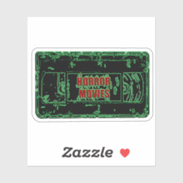 Adesivo Filmes de terror VHS Preto Verde