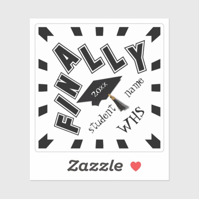 Adesivo FINALMENTE! Parabéns ao Formando! (Folha)